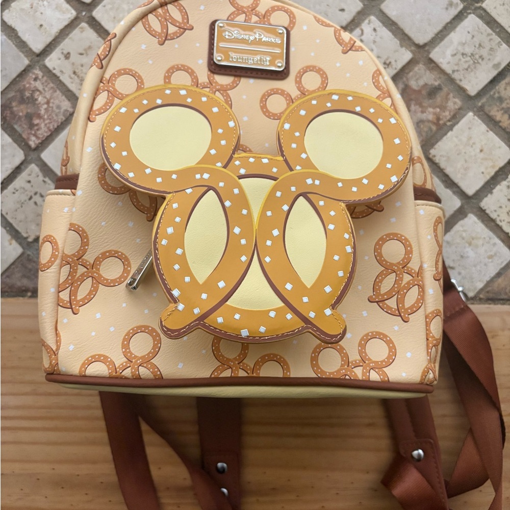 Loungefly Disney Parks Pretzel Mini Backpack bag purse Mickey Mouse